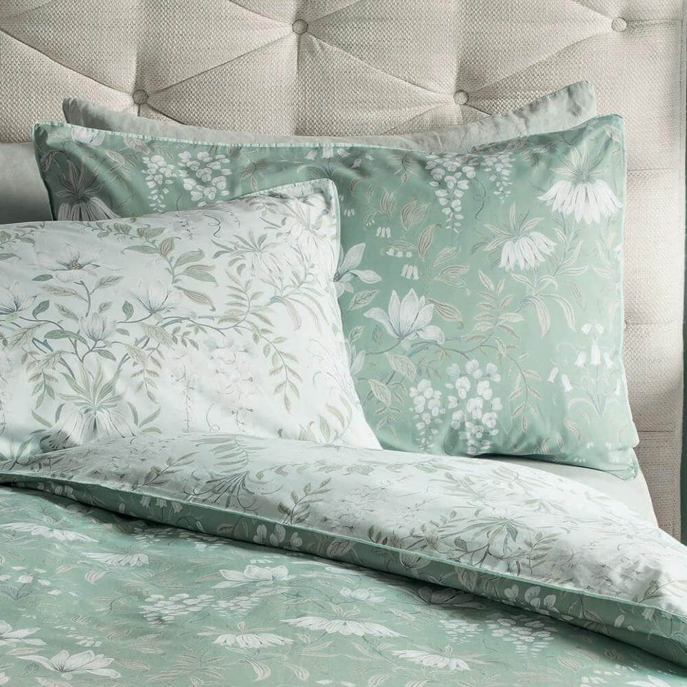 Laura Ashley Parterre Sage Green Pair of Pillowcases